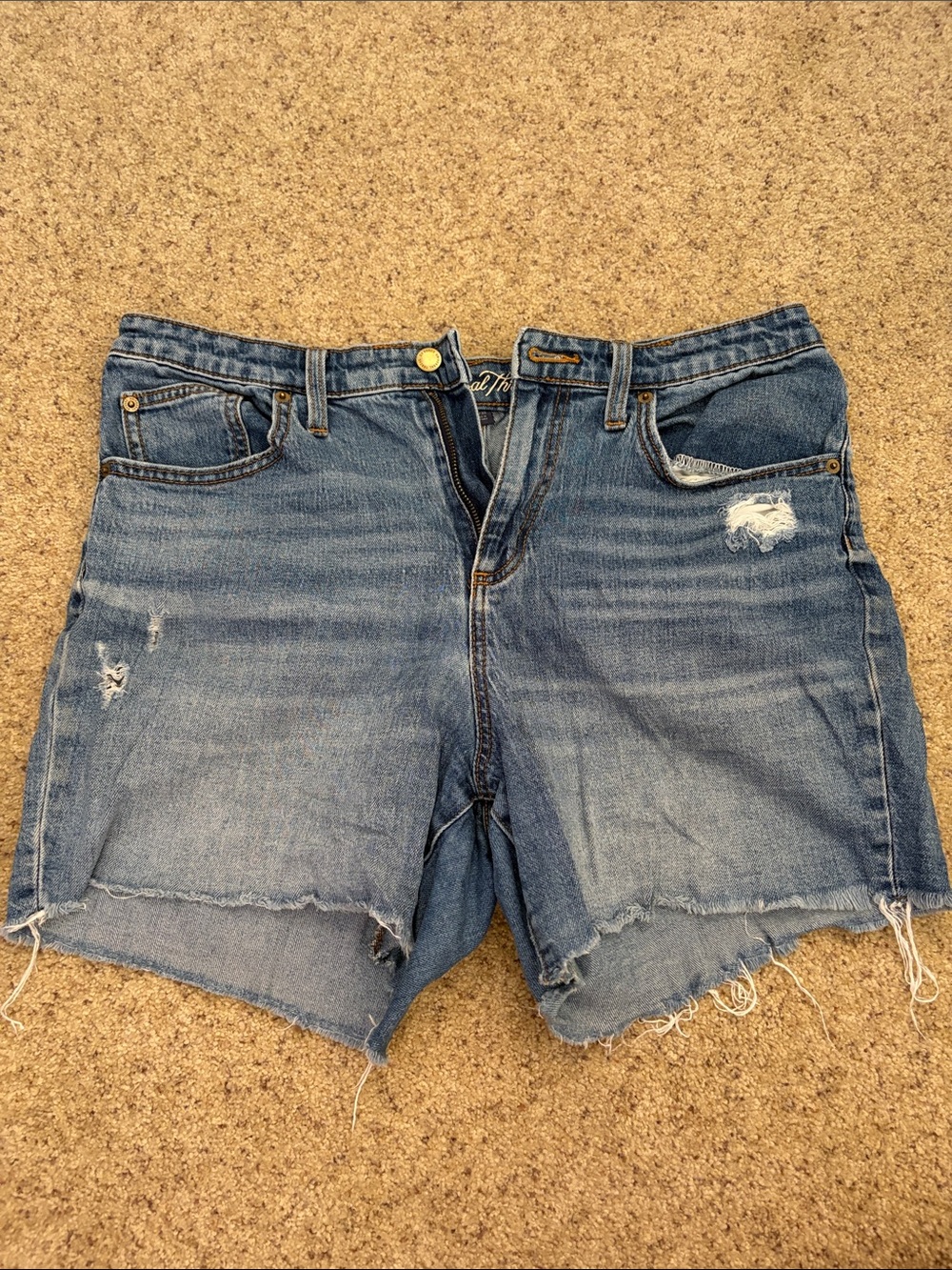 Universal Thread Distressed Blue Cutoff Jean Shorts